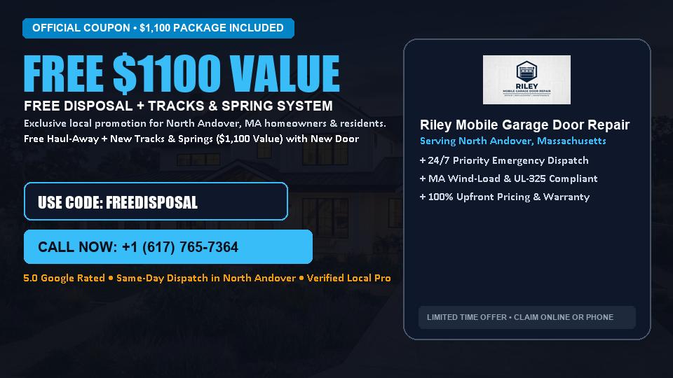 FREE Old Door Haul-Away & Heavy-Duty Tracks in North Andover, MA - Riley Mobile Garage Door Repair